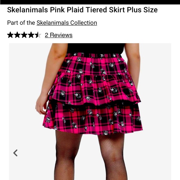 Hot Topic Skirts Brand New Hot Topic Skelanimals Tiered Skirt Plus